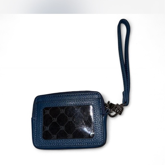 Steve Madden Blue Leather Wristlet - Picture 2 of 2
